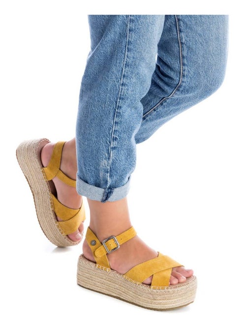 Espadrilles pour femme en cuir - Kiabi