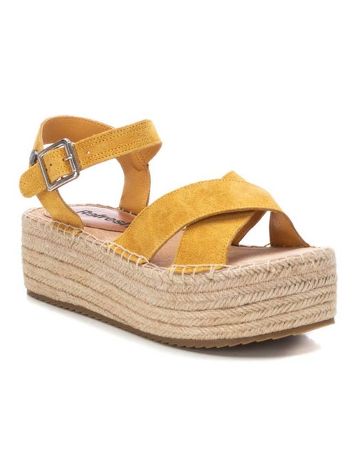Espadrilles pour femme en cuir - Kiabi