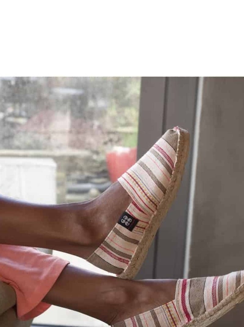 Espadrilles  rayée Beige - Kiabi