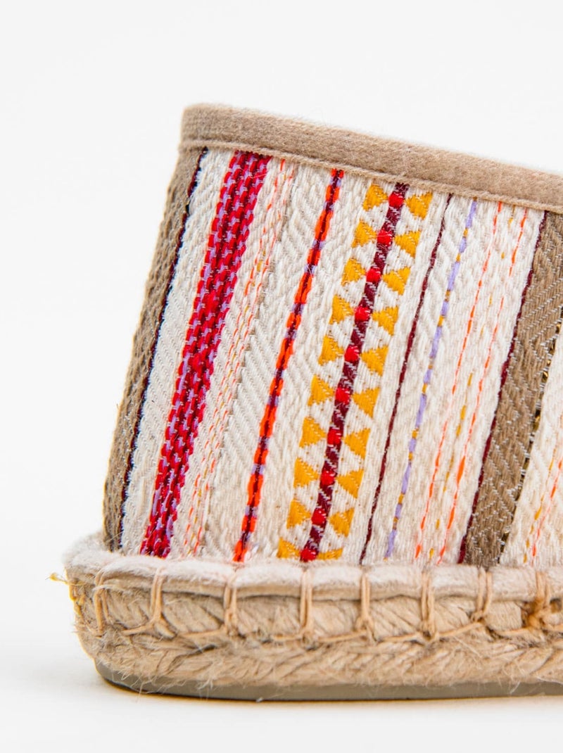 Espadrilles  rayée Beige - Kiabi