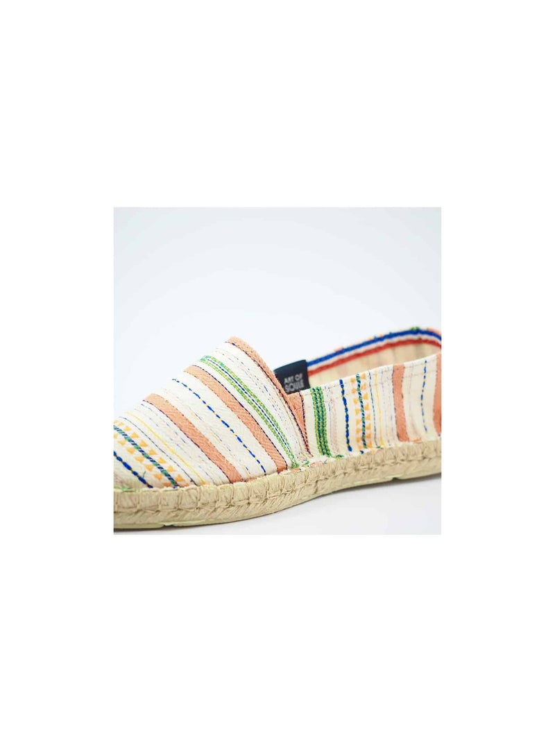 Espadrilles  rayée Beige - Kiabi