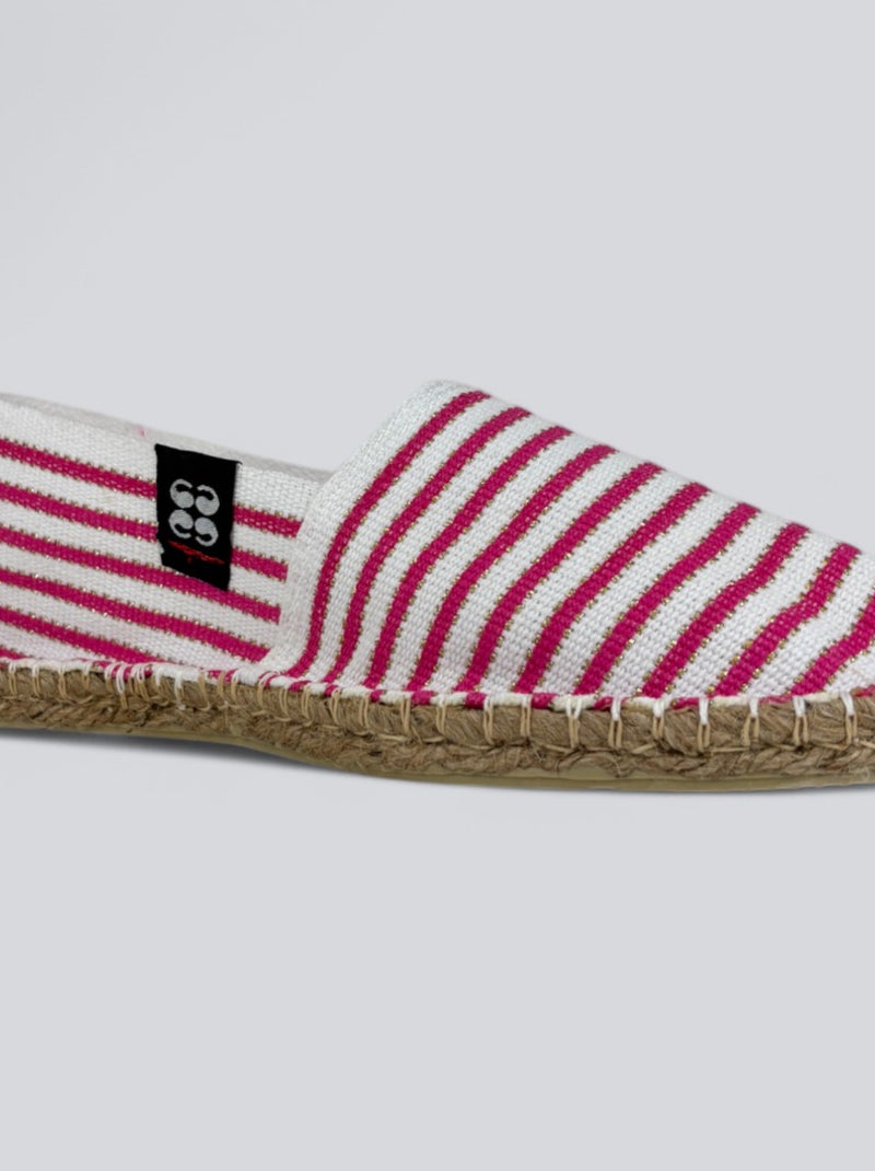 Espadrilles  rayée Rose - Kiabi