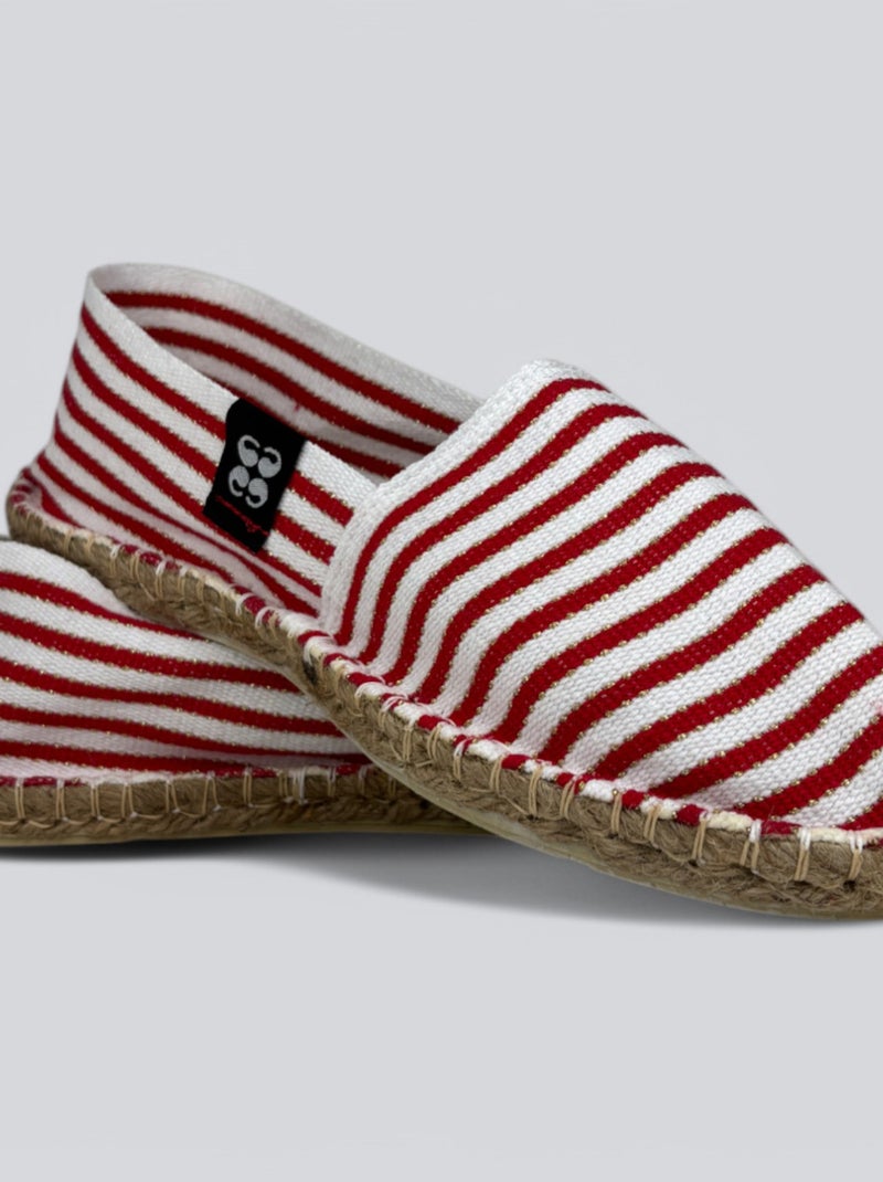 Espadrilles  rayée Rouge - Kiabi