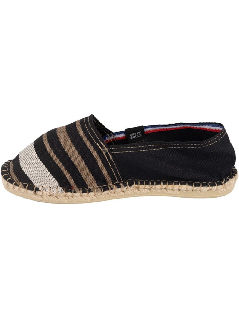 Espadrilles Rayées Noir - Kiabi
