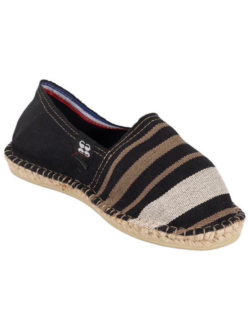 Espadrilles Rayées Noir - Kiabi
