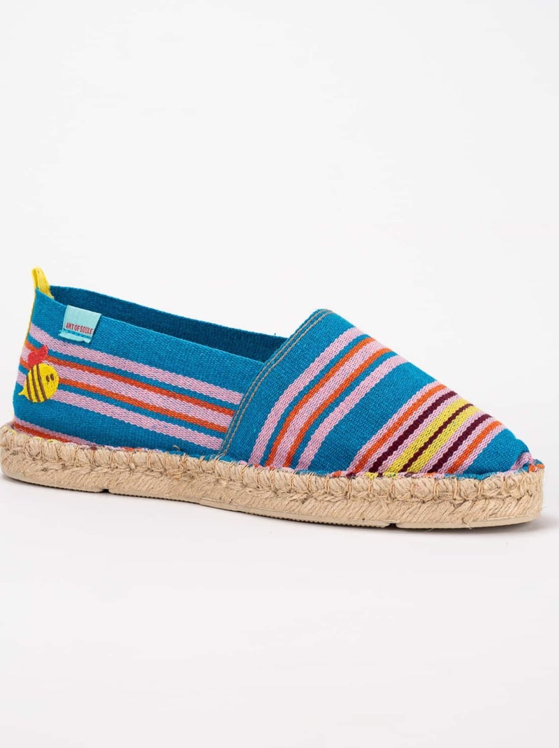 Espadrilles Rayées rayée Bleu - Kiabi