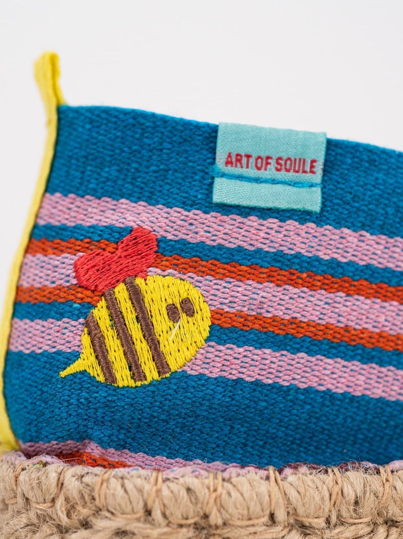 Espadrilles Rayées rayée Bleu - Kiabi