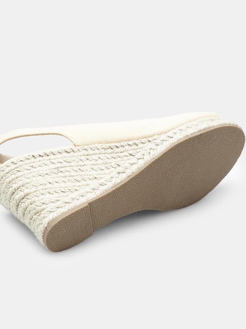 Espadrilles slingback comfortables BATA Beige - Kiabi