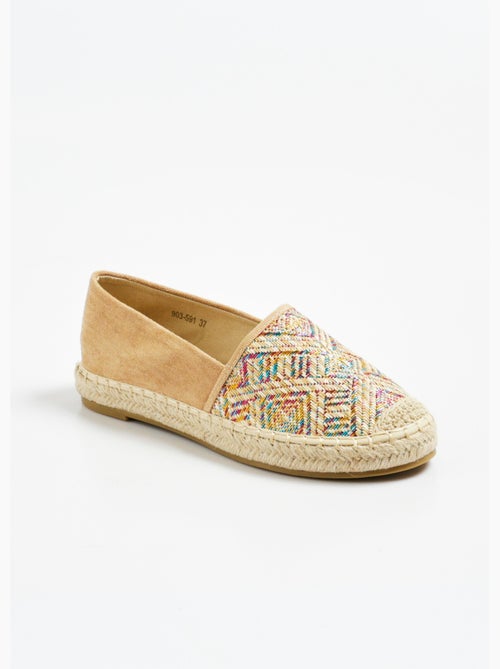 Espadrilles style ethnique aspect daim - AFIBEL - Kiabi