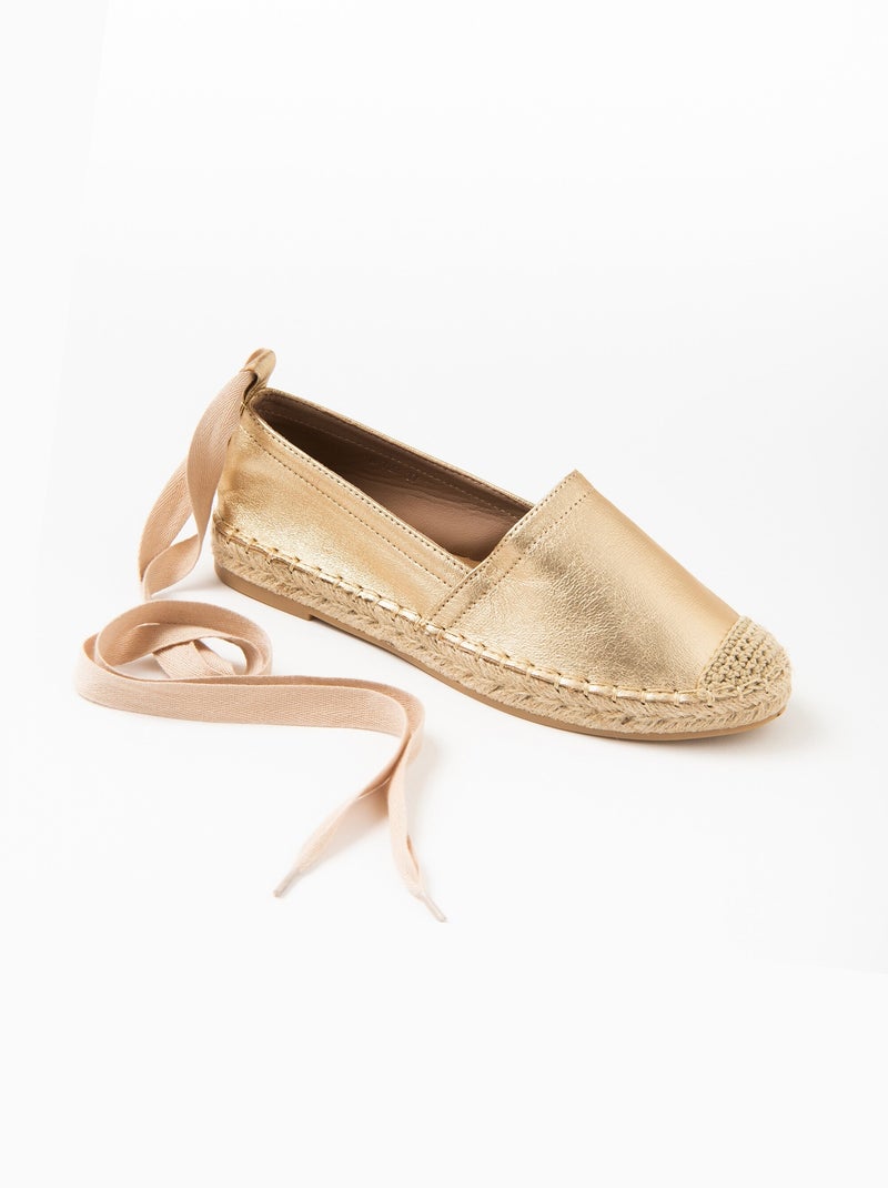 Espadrilles tendance femme semelle corde Doré/or - Kiabi