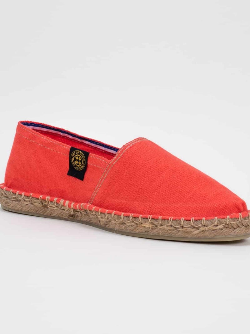 Espadrilles Unies unie Orange corail - Kiabi