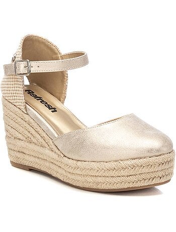 Espadrilles valenciennes, espadrilles quotidiennes, compensées hautes pour femmes - refresh