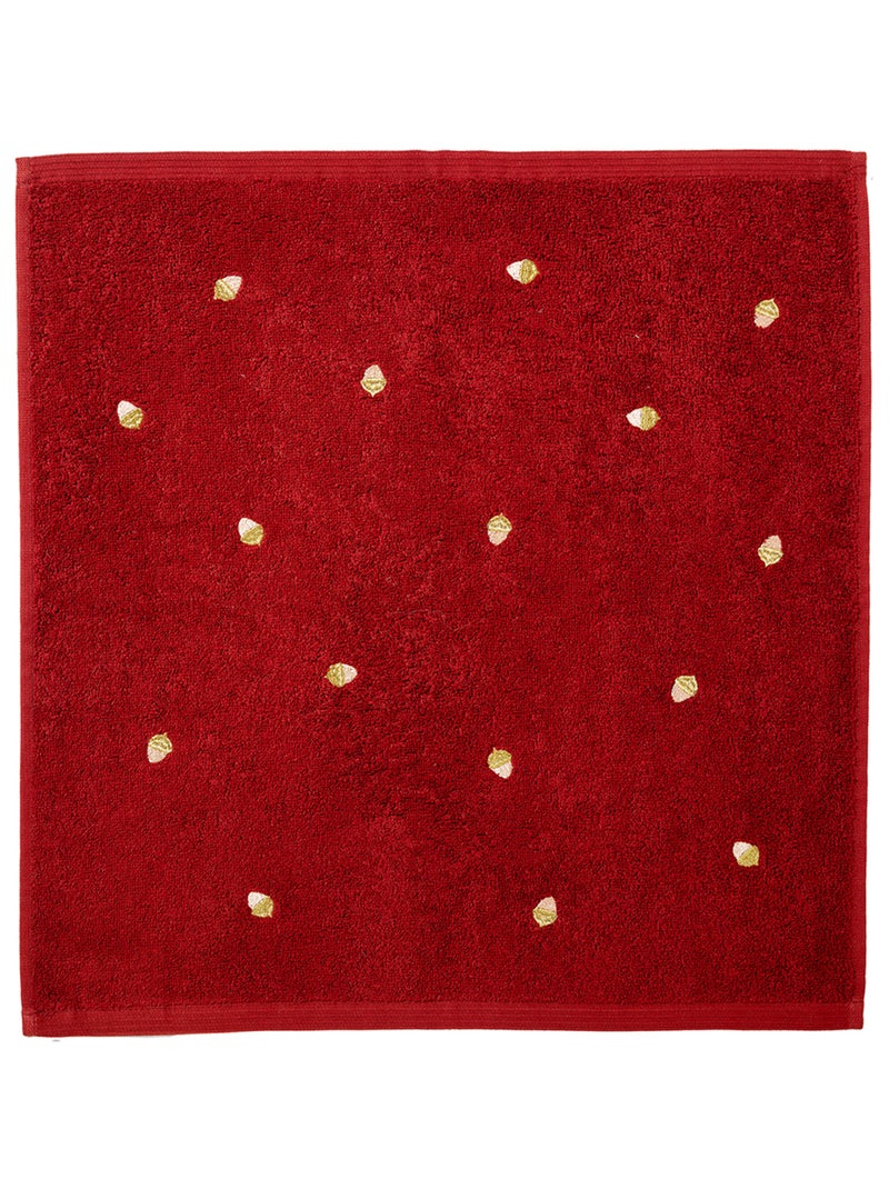Essui mains imprimé en coton, CHARMES D'AUTOMNE Rouge - Kiabi