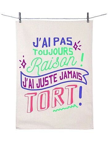 Essuie main en coton décoré jamais tord