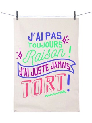 Essuie main en coton décoré jamais tord