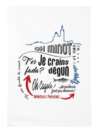 Essuie main en coton décoré marseille