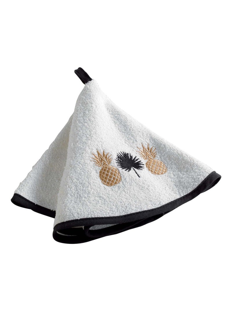Essuie main Torchon Ananas gold noir Blanc - Kiabi