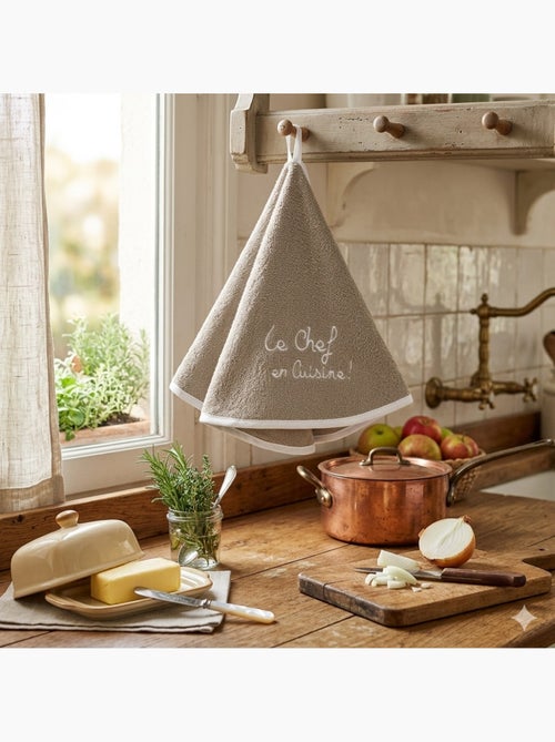 Essuie main torchon rond Le chef en cuisine - Kiabi