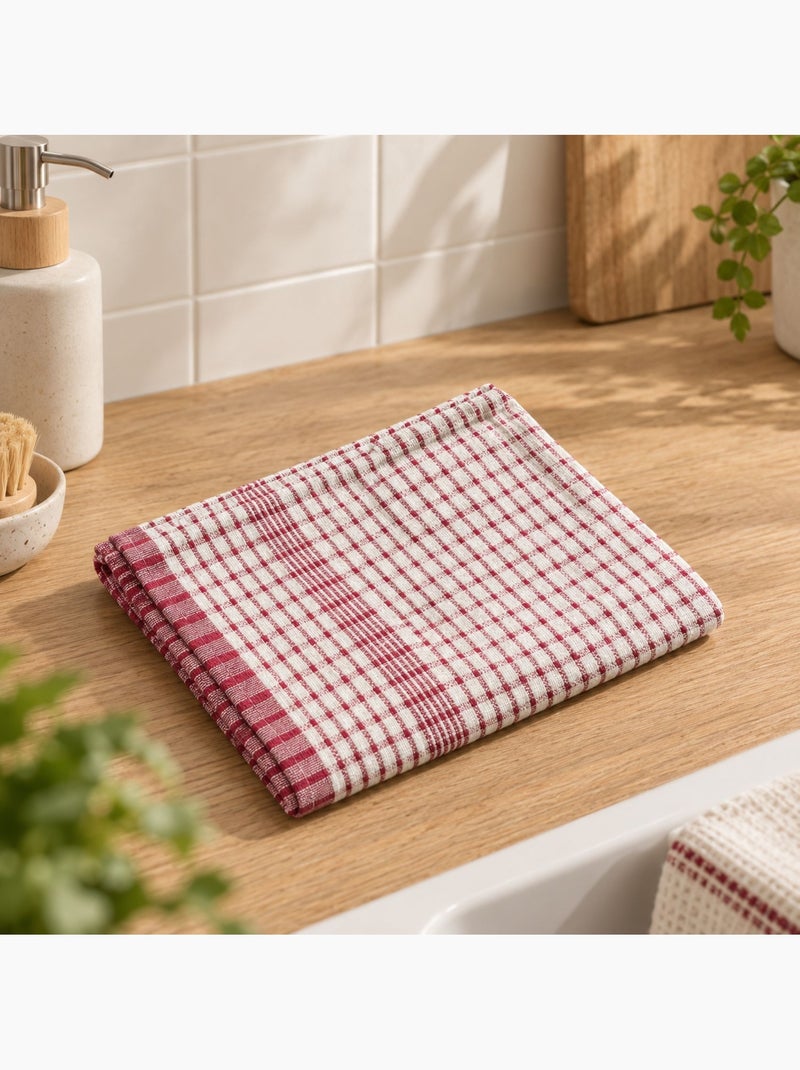 Essuie-mains en coton absorbant Rouge - Kiabi