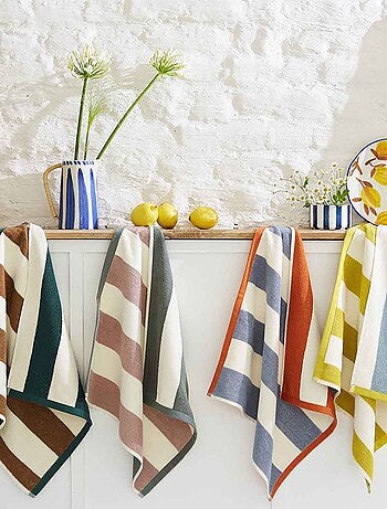 Essuie-mains en jacquard de coton, RIVAGE VERT