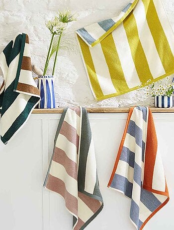 Essuie-mains en jacquard de coton, RIVAGE VERT