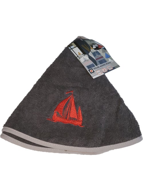 Essuie mains torchon rond brode bateau - Kiabi