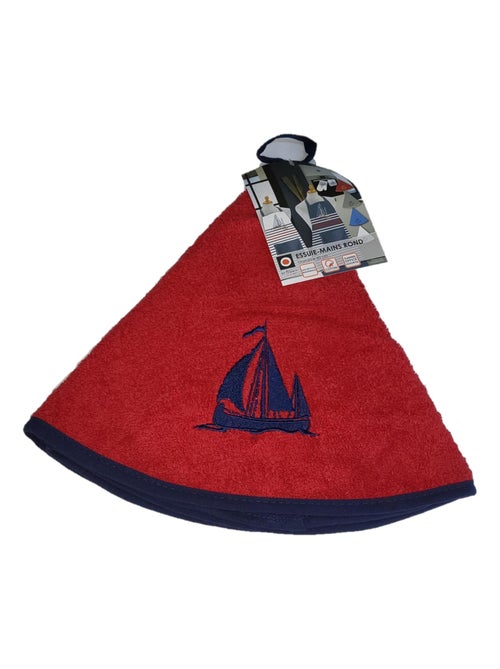 Essuie mains torchon rond brode bateau - Kiabi