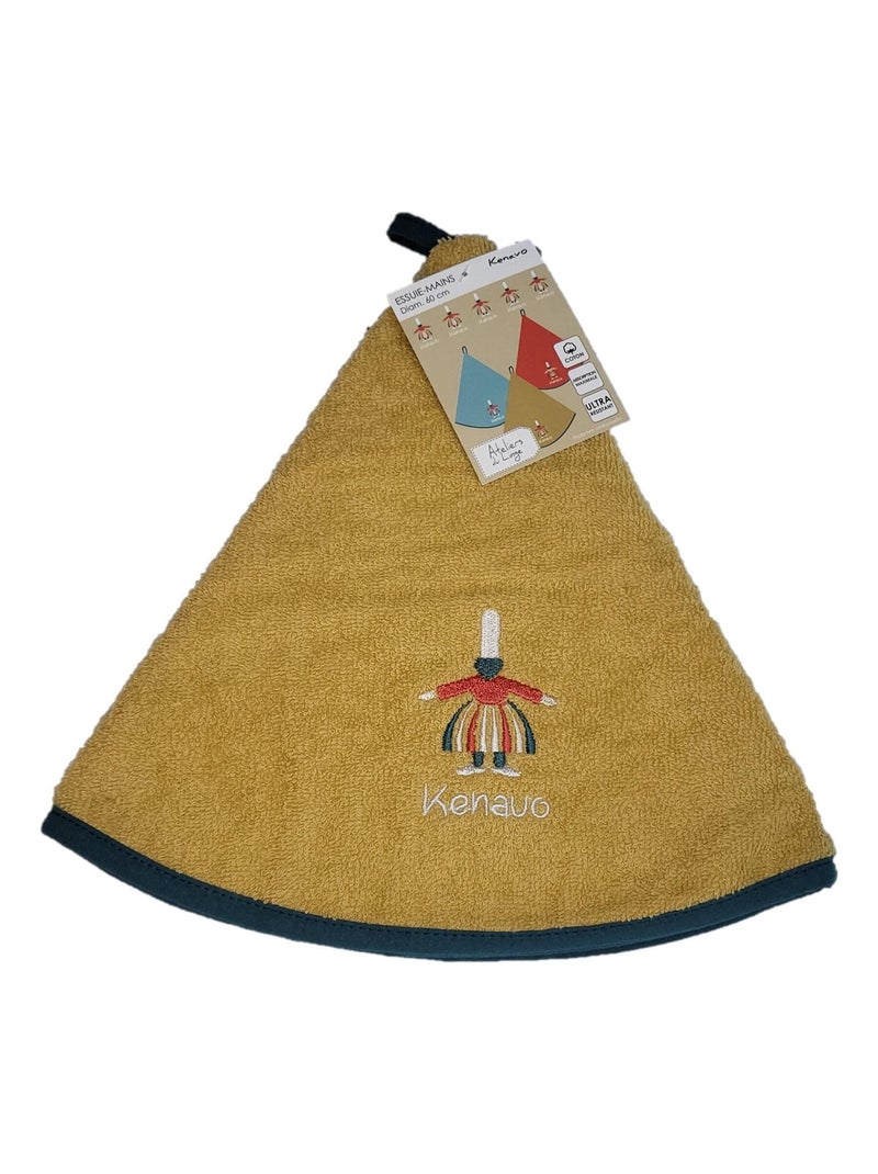 Essuie mains torchon rond Kenavo Jaune - Kiabi