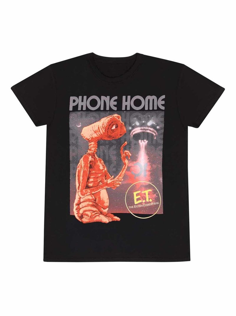 E.T - T-shirt PHONE HOME Noir - Kiabi