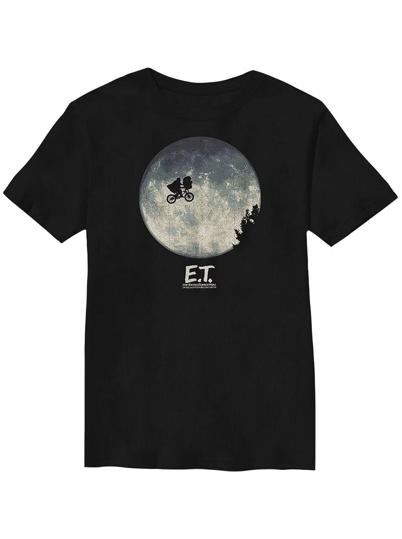 E.T. the Extra-Terrestrial - T-shirt OVER THE MOON Noir - Kiabi