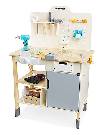 Établi bricolage bois enfant avec perceuse 74 outils Mamabrum