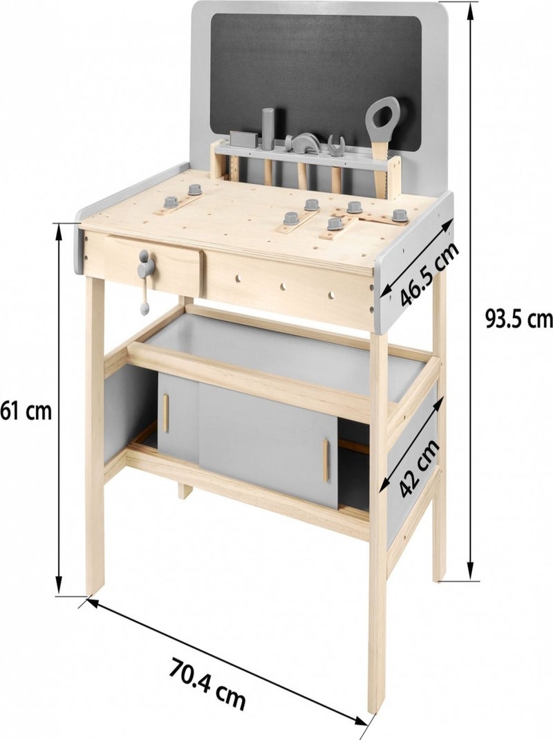 Établi bricolage XXL bois 50 pièces avec ceinture Mamabrum N/A - Kiabi