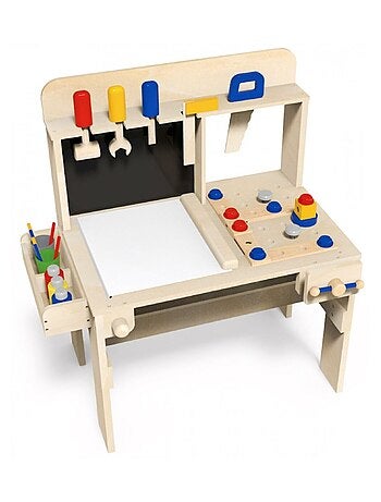 Établi de bricolage bois enfant avec ceinture outils Mamabrum