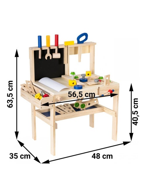 Établi de bricolage bois enfant avec ceinture outils Mamabrum - Kiabi Établi de bricolage bois enfant avec ceinture outils Mamabrum - Kiabi