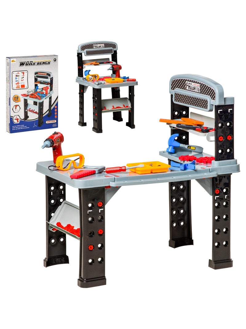 Etabli et outils enfant - jeu d'imitation bricolage - nombreux accessoires N/A - Kiabi