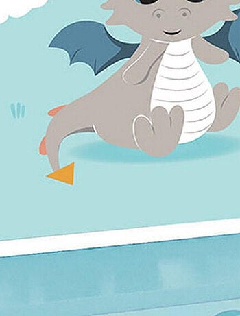 Étagère 2 en 1 porte-manteau Léon le Dragon en mdf et pin : 33cm x L 46 com x P 15 cm