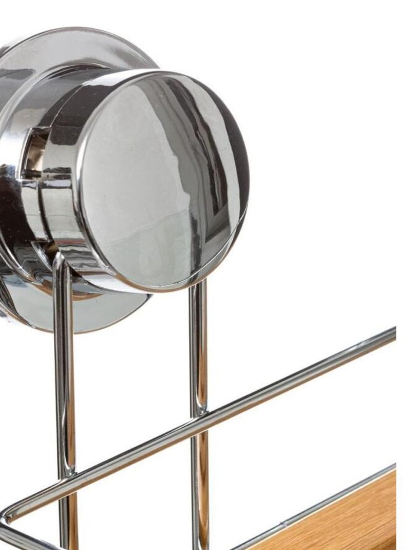 Étagère 2 niveaux Venterra bambou avec ventouse Beige - Kiabi