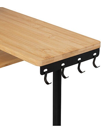 Étagère 3 niveaux en bambou design épuré