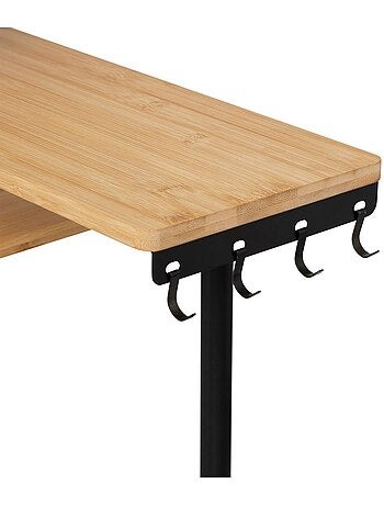 Étagère 3 niveaux en bambou design épuré