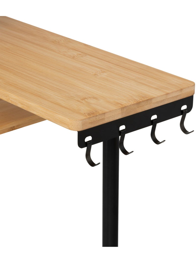 Étagère 3 niveaux en bambou design épuré Beige - Kiabi
