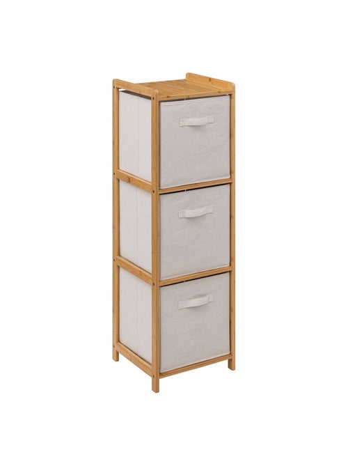 Etagère 3 paniers de rangement TIDY BOX - Beige - Kiabi