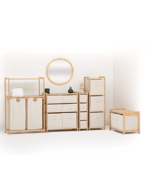 Etagère 3 paniers de rangement TIDY BOX - Beige - Kiabi