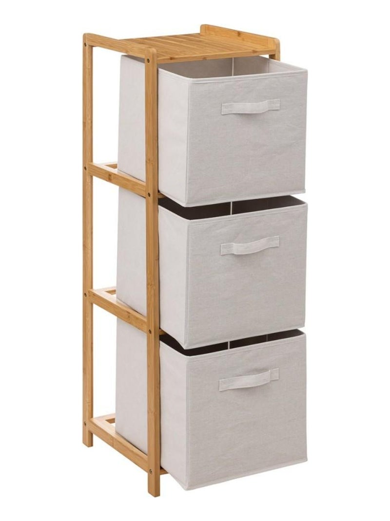 Étagère 3 rangements Tidy Box Beige - Kiabi