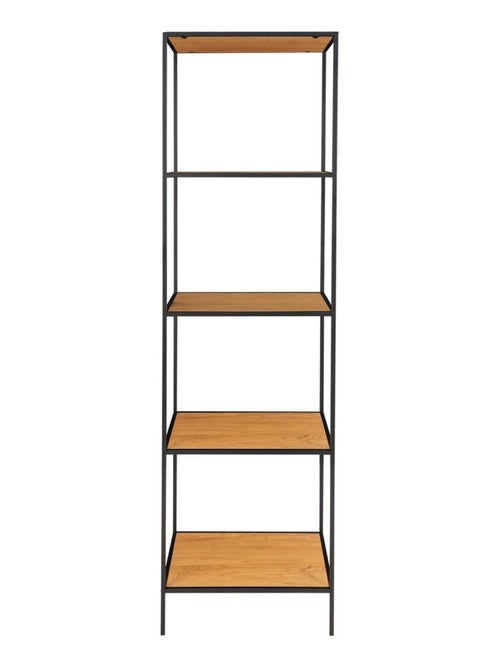 Étagère à 5 étages aspect chêne avec cadre noir 51 - House Nordic - Kiabi