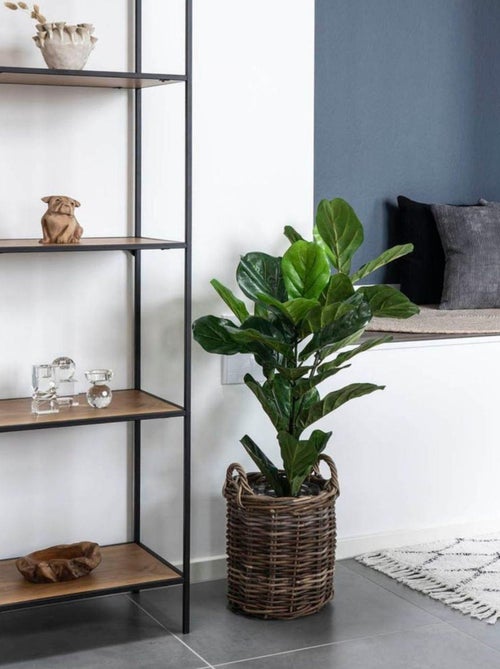 Étagère à 5 étages aspect chêne avec cadre noir 51 - House Nordic - Kiabi