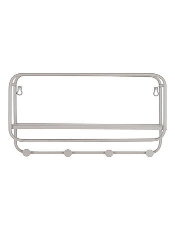 Étagère à chapeaux Feira - Étagère à chapeaux, acier, gris froid 45x15x25 cm