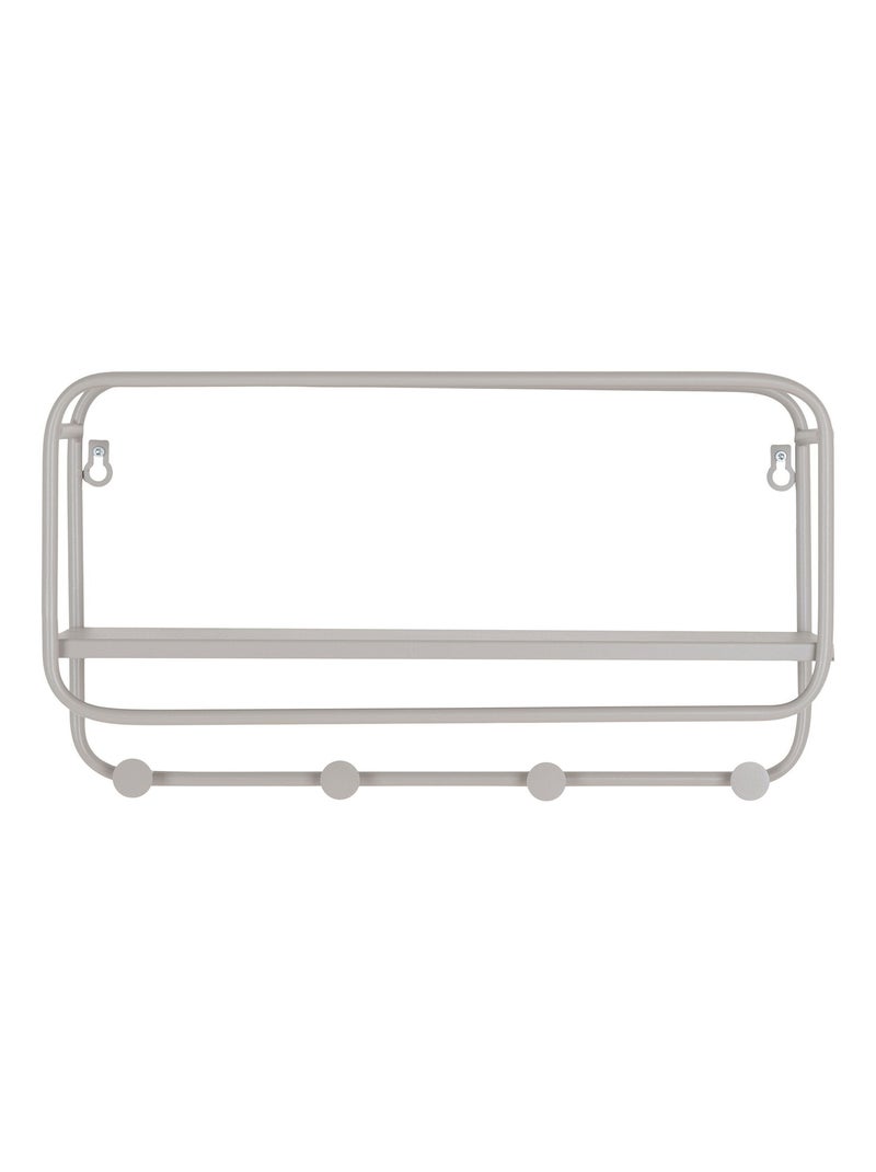 Étagère à chapeaux Feira - Étagère à chapeaux, acier, gris froid 45x15x25 cm Gris Argenté - Kiabi