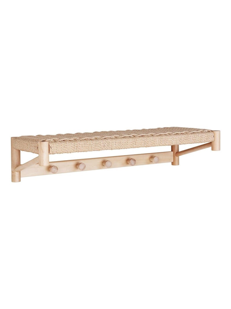 Étagère à chapeaux murale en peuplier 78 x 31 cm - House Nordic Beige - Kiabi