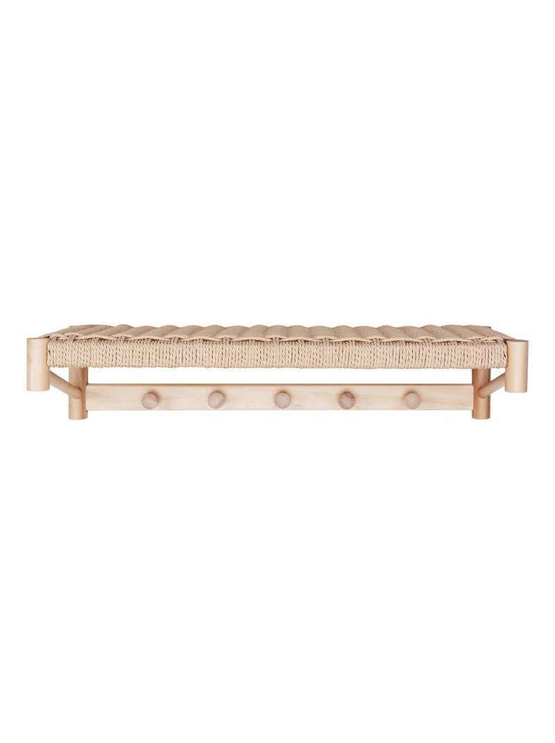 Étagère à chapeaux murale en peuplier 78 x 31 cm - House Nordic Beige - Kiabi