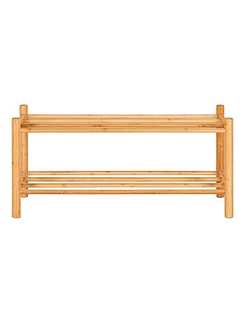 Étagère à chaussures Manaus - Étagère à chaussures, bambou, nature, 70x27x33 cm